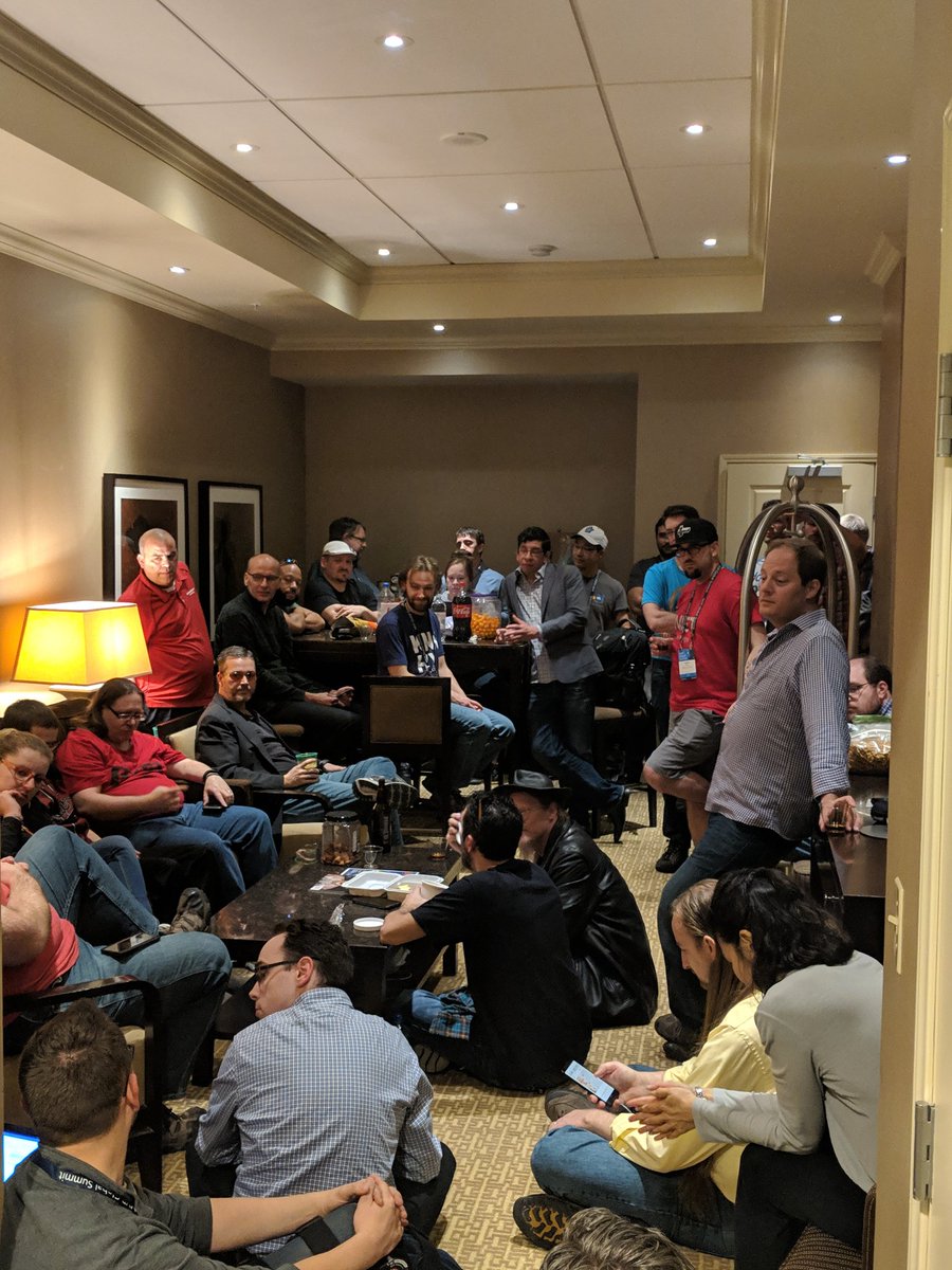 jonathanfmills's tweet photo. Just wow.  One of my favorite parts of the #MVPSummit is #metaconf. This room is packed with conference organizers from literally all over the globe. (Antarctica included). The opportunity to ask questions and discuss conference topics with these people is invaluable. #MVPBuzz https://t.co/sQnNC9gWI6