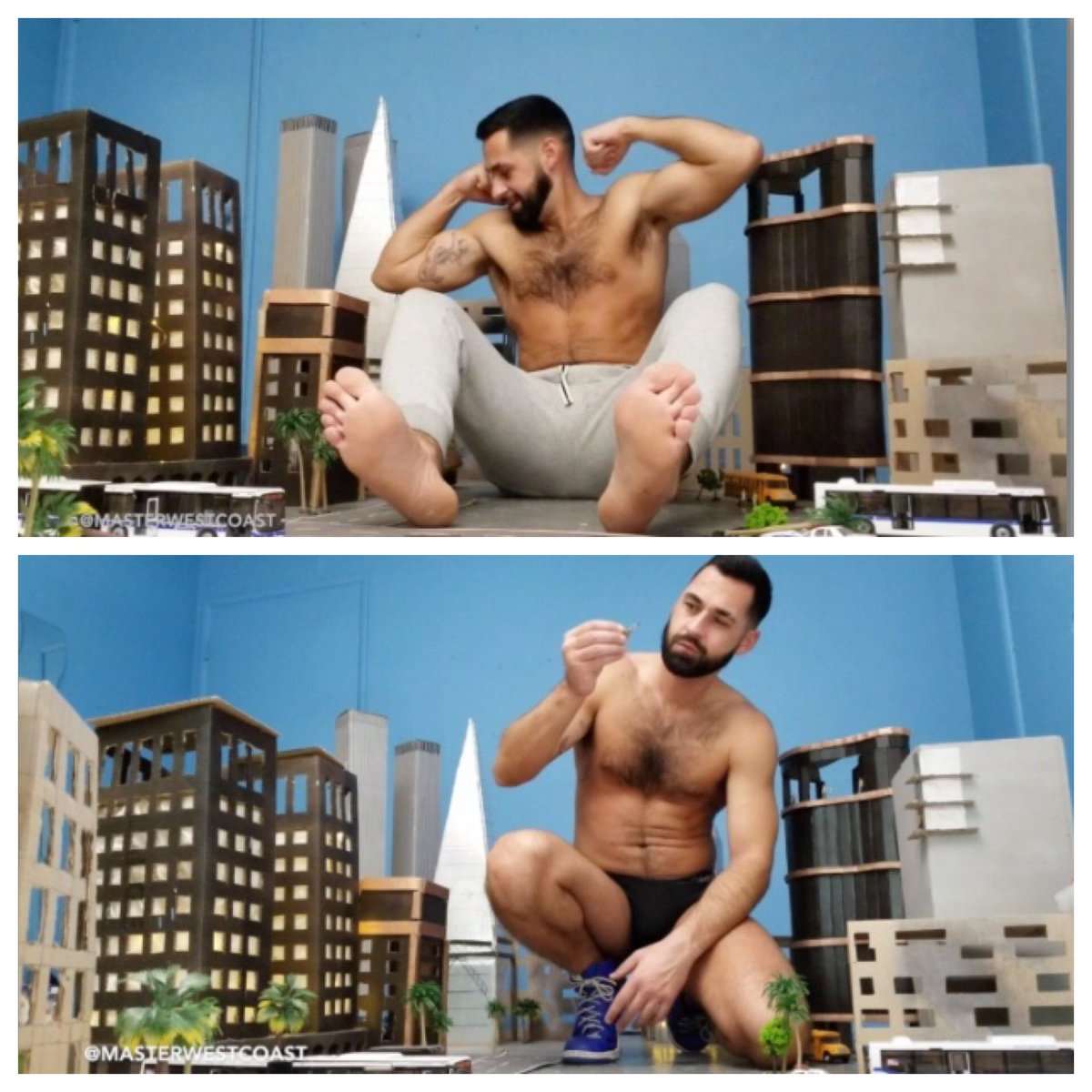 WestCoast_God's tweet photo. Now get Tinytropolis Part 1 and Part 2... For 1 price... https://t.co/ANT6UcTVBH @clips4sale #giant #giants #macrophillia #macro #giantman #giantmodel #jockfeet #vore #crush #destroy https://t.co/RdzCb0BxMe