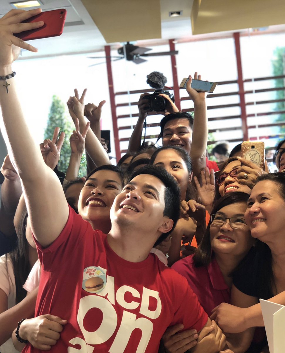 From ENDORSER to FRANCHISE OWNER | Did you know that #AldenRichards is opening his own branch of #McDoPH in his hometown? Selling of tickets to the opening of #McDonalds Biñan branch on APR 26 is fr 3:15 to 7:30PM at Concha's Garden Cafe - QC. [Photo courtesy of Cata Tibayan]