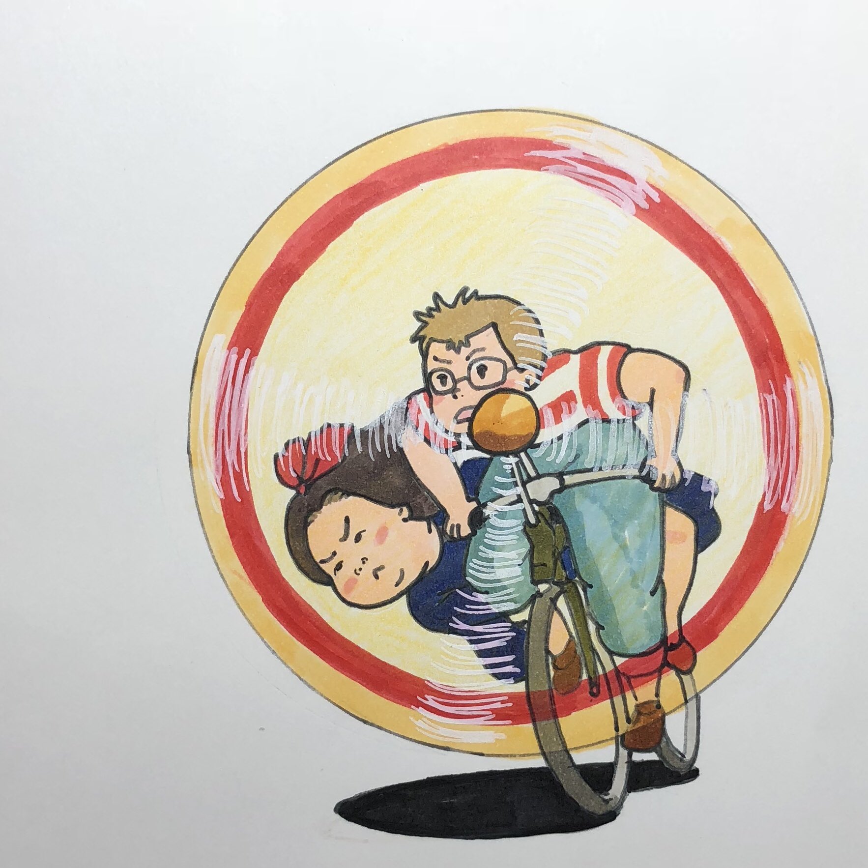 Momomomomonga59 在 Twitter 上 絵で夢を叶えるシリーズ しっかりとした体重移動でトンボをサポートしたい ジブリ Ghibli 魔女の宅急便 キキ トンボ プロペラ自転車 何故かスピードがあまり出ない コピック イラスト T Co Vcuidbfivu Twitter