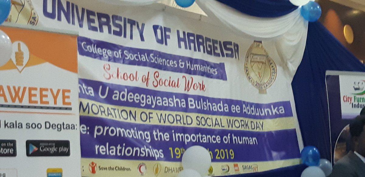 Commemoration of @socialworkday in Hargeisa. After 6 years, social work education & practice is flourishing. Kudos to pioneers who worked hard to make this happen. @ArdaleEng @Xamsekujoog @FaraxDyxweerar @