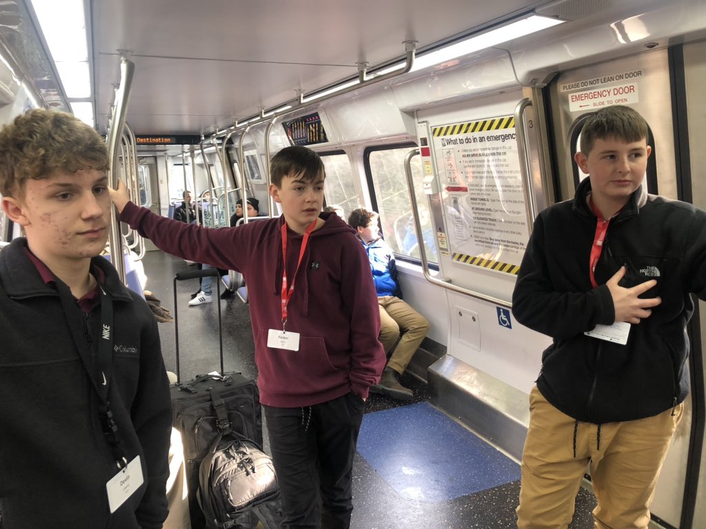 thysell's tweet image. First experience on a subway for many of these Jaguars #ncsdc2019
