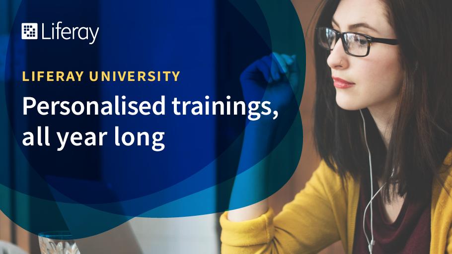 Liferay's tweet photo. Discover what you can build with #LiferayDXP. Get your yearly subscription for #LiferayUniversity and start now! https://t.co/3r5Ap4exwI https://t.co/udnBRQ8xnm