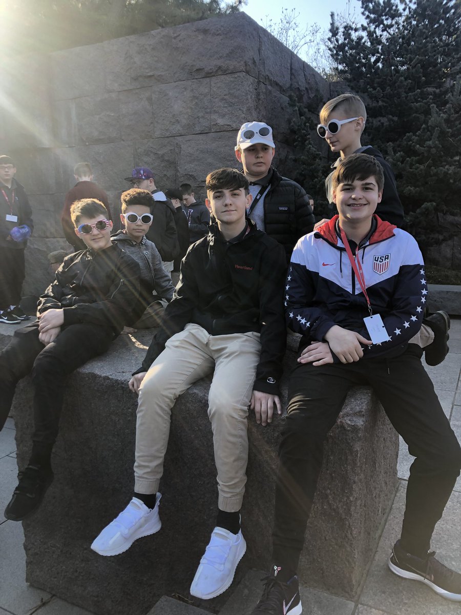 thysell's tweet image. Beautiful afternoon to tour the Jefferson, FDR and MLK memorials #ncsdc2019