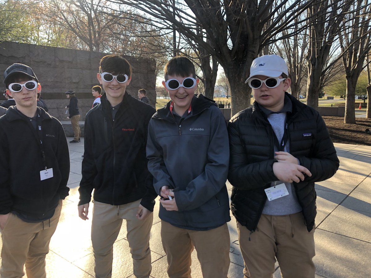 thysell's tweet image. Beautiful afternoon to tour the Jefferson, FDR and MLK memorials #ncsdc2019