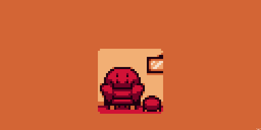 SalamiChild's tweet photo. Comfy chair and footstool combo~ @Pixel_Dailies #pixel_dailies #ThingsWithFourLegs https://t.co/9hpFZK1Gv7