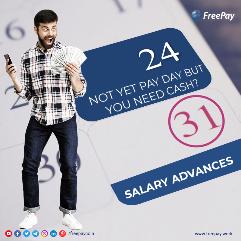 Freepayofficial's tweet photo. Need money for your bills, but the payday still far away, why not use FreePay?! With the advance salary payments, you can make sure that you have money when you need them the most.

#Freepay #Advancesalary #Cryptocurrency #PayDay #Corporate https://t.co/0N1OEXiGJv
