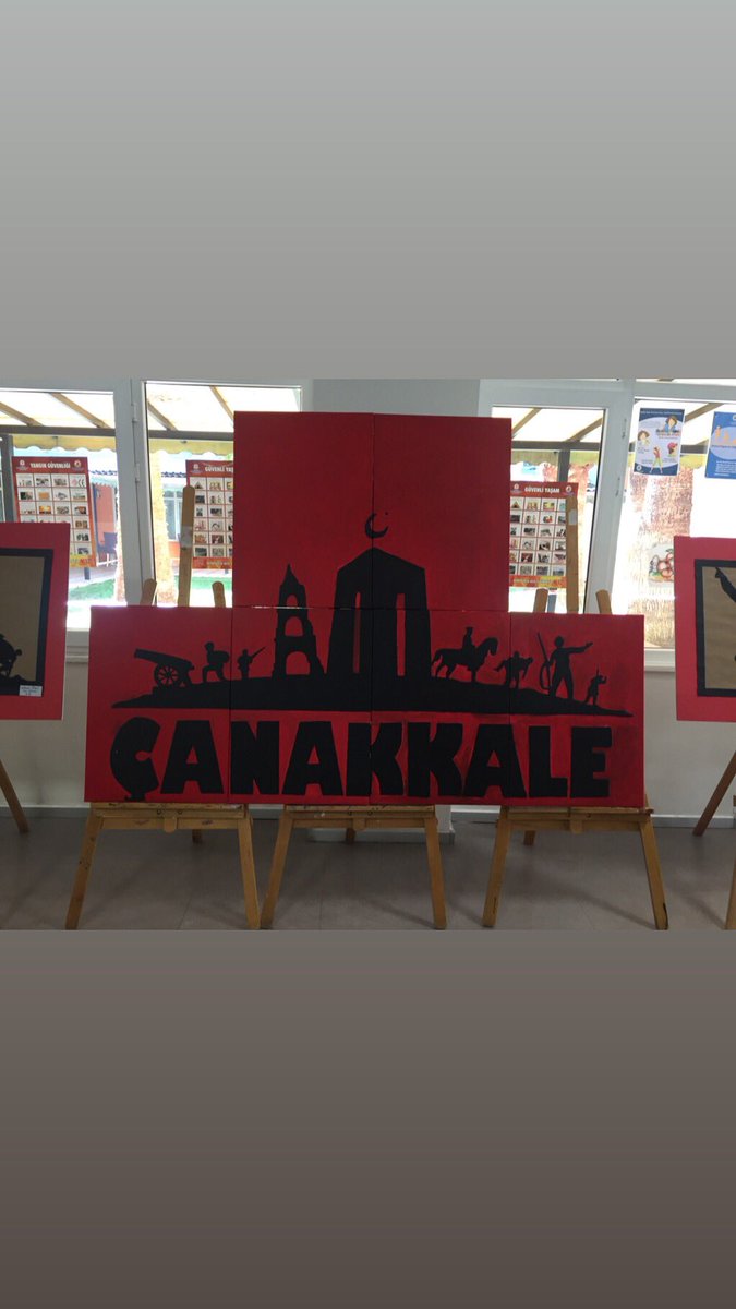 BurcuAtar's tweet photo. Denizli Doğa Koleji 6.7. Sınıflar Çanakkale Silüetleri resim sergisi. @DogaDenizli @yawuzyildiz @OzgukRyr @ozdemirsrd https://t.co/Wn4KsgNBzJ