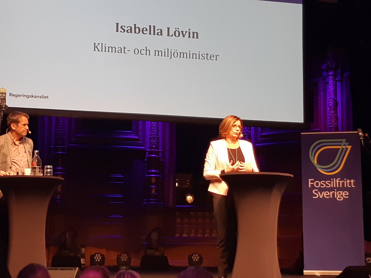 AvdeitchikovaS's tweet photo. Isabella Lövin: All of us has a Greta at home that demands climate action from us @GretaThunberg @FossilfrittSE https://t.co/GmoZXQPMC6
