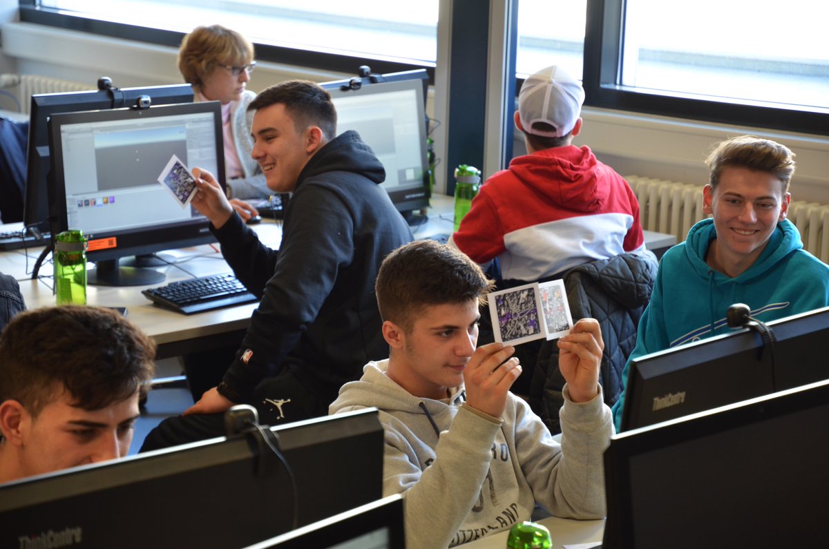 JuliaChatain's tweet photo. Some pictures from our "AR'n'B" workshop for #ITTage19 with @_ZYXer @SandroRopelato @EthGtc @CSatETH. In 3 hours, students created a small @BeatSaber-like AR game. Really happy of how it turned out! Hoping to improve it and renew the experience in the future :) https://t.co/PqVYrVFa6s