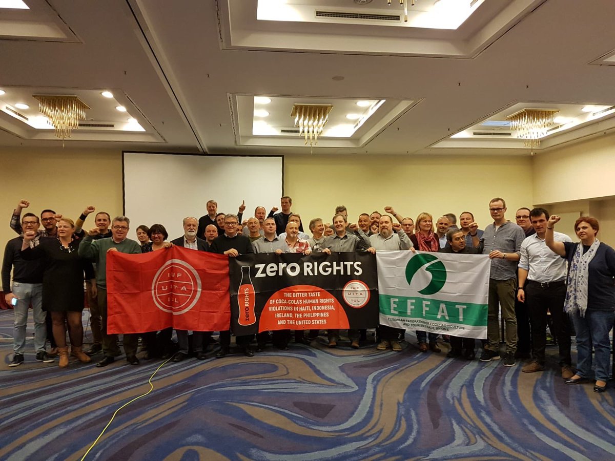 EFFAT_org's tweet photo. @EFFAT_org Coca-Cola coordination group met in Berlin to agree on a common strategy to counter job losses &amp; deterioration of industrial relations #companywork https://t.co/WQgG2rvFUd