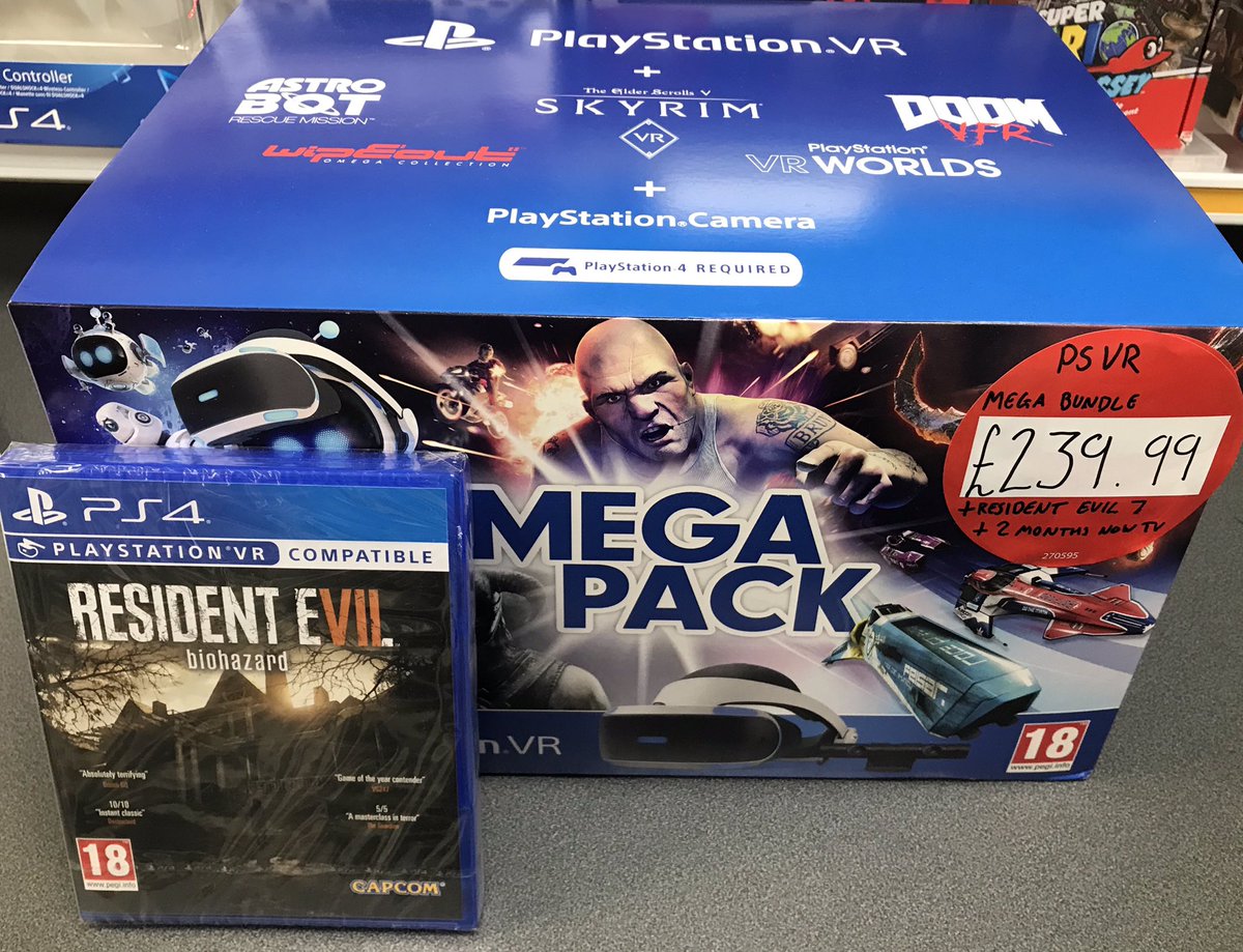 GAMECwmbran1's tweet photo. #PSVR with 6 games only £239.99 in store now! #TradeInAtGAME to make it even cheaper! https://t.co/CahrMXvklx