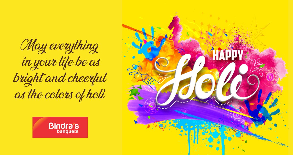 BindrasBanquet's tweet photo. Wishing everyone a Very Happy and Colorful Holi!

#HappyHoli2019 #HoliFestival #FestivalOfColors #IndianFestival #BindrasHospitalityServices #Pune #Kolhapur #Aurangabad https://t.co/K11ZYAIJRx