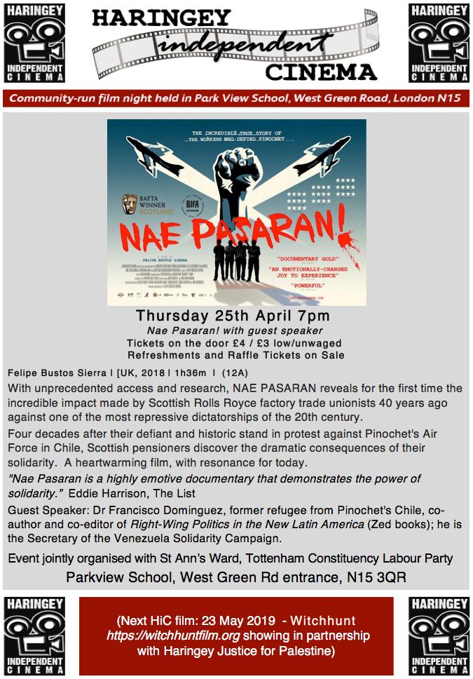 WilliamsCeri's tweet photo. @naepasaran please add the @HiCinema community showing of #naepasaran at 7pm on Thurs 25 April to your website listings? Thanks https://t.co/0uoH6AWipl