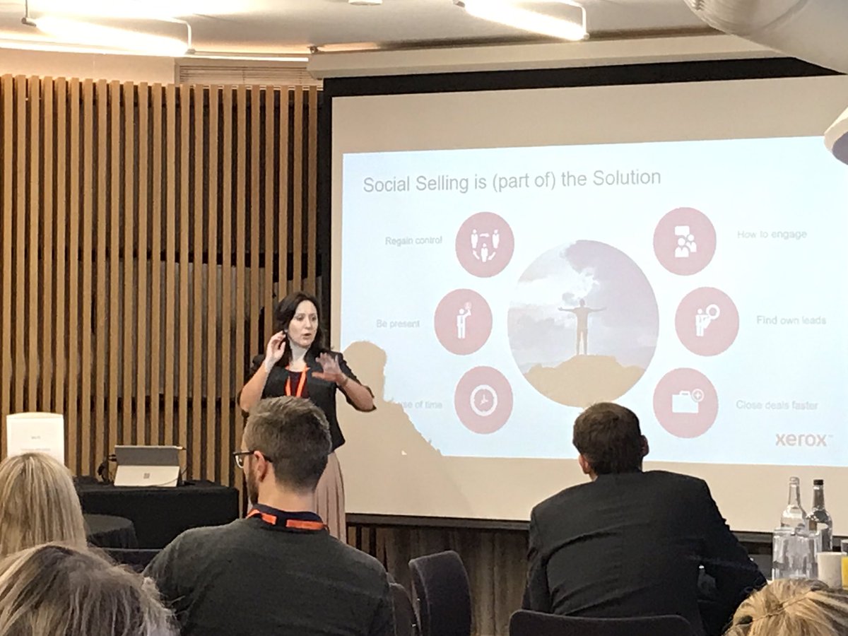tribalimpact's tweet photo. Some great insights from @CatYoungLtd on how she began her journey with #socialselling at @Xerox #socbizexchange #digitalselling https://t.co/F7JwjhrJa6