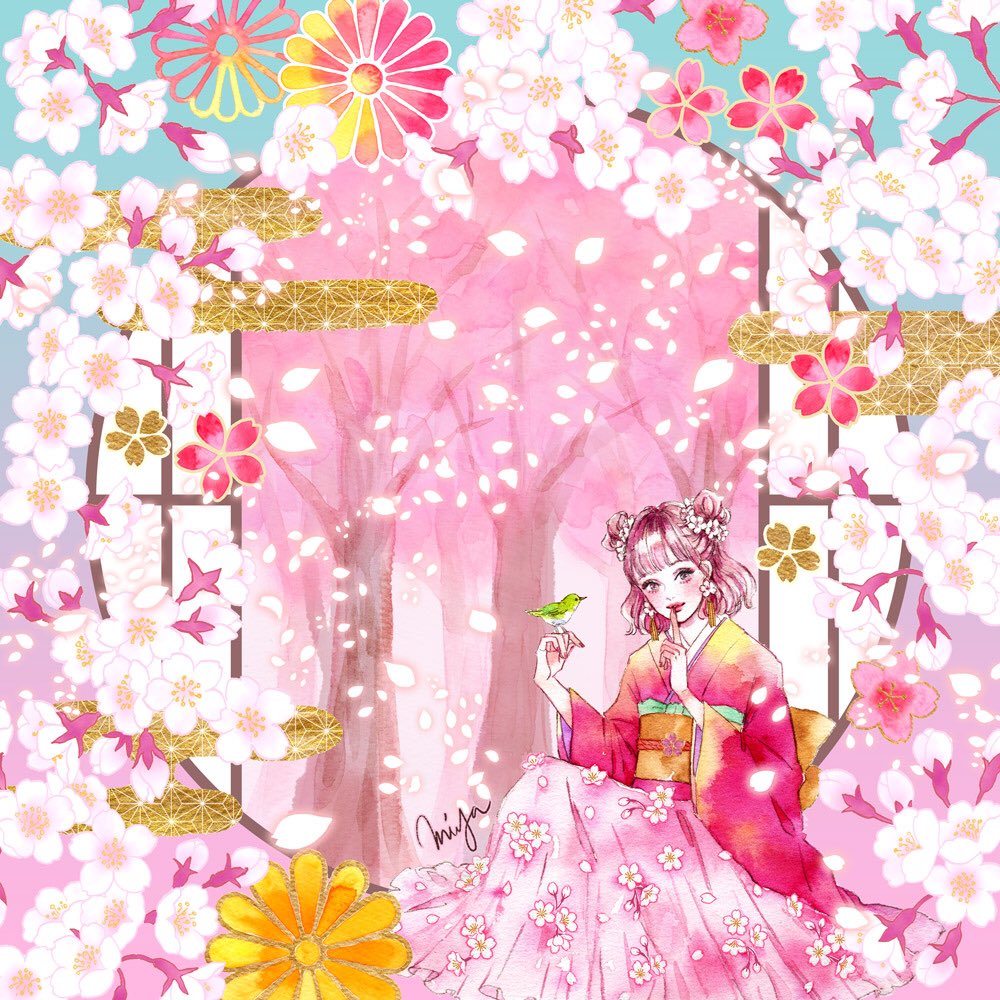 「桜の妖精をテーマにフォトスポット用イラストを描かせて頂きました?

明日から4/」|miya(ミヤマアユミ)のイラスト