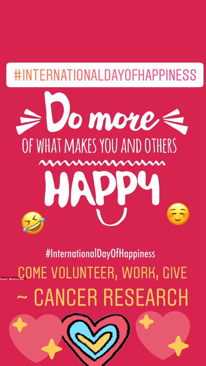 CRUK_Blackheath's tweet photo. Do more this #InternationalDayOfHappiness2019 #shop #donate #volunteer at your local #CR_uk 💖but most of all BE HAPPY! 

🐝 🤣🐝🤣🐝🤣🐝🤣🐝🤣🐝🤣 https://t.co/76z6c1wx78