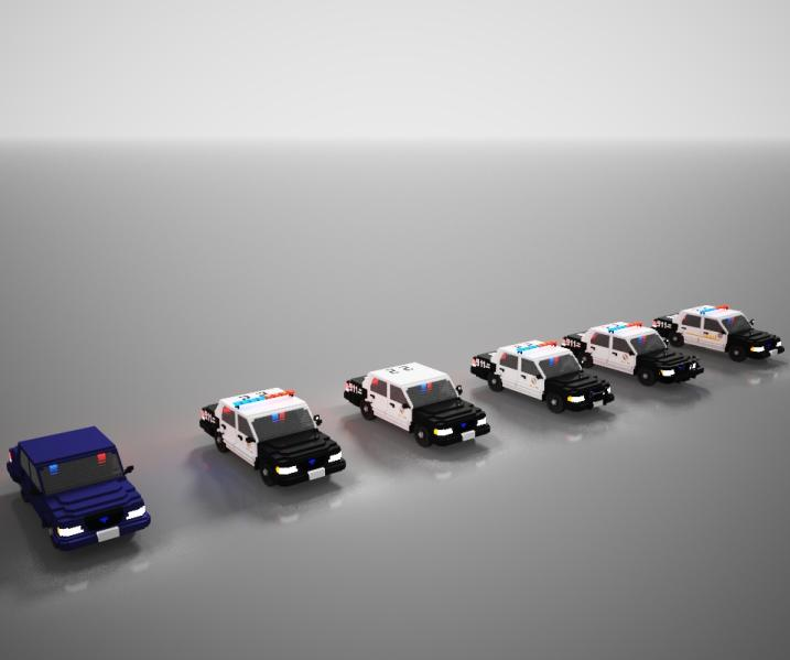 g911fr's tweet photo. More. more police cars for our project the #PixelCops
#magicavoxel #gamedev #indiegamedev #madewithunity https://t.co/UbPm43yTzC