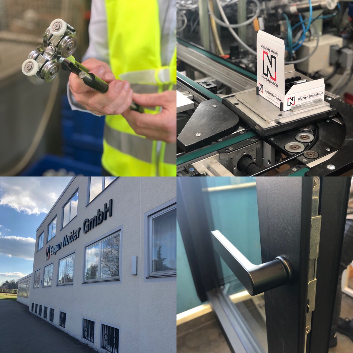 Great visit yesterday to Notter, our new hardware company in <a href="/Hydro/">Up</a> developing next generation of opening an sliding mechanism for our windows, sliders and doors.
