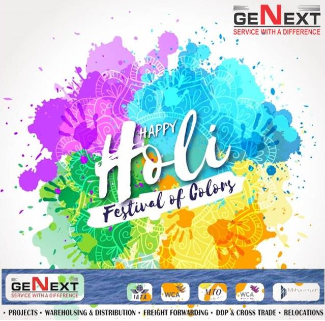 Let the colors of Holi spread the message of peace and happiness.
GeNext Logistics wishing you all #happyholi #holi2019