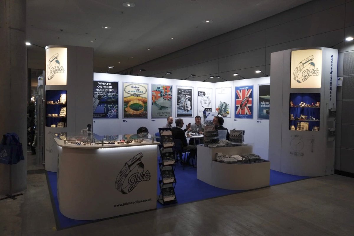 JubileeClipsLtd's tweet photo. Visit us today at the 2019 @FastenerFair to discuss your hose clip requirements! #FinestHoseClip #JubileeClip https://t.co/q7lXom63IE