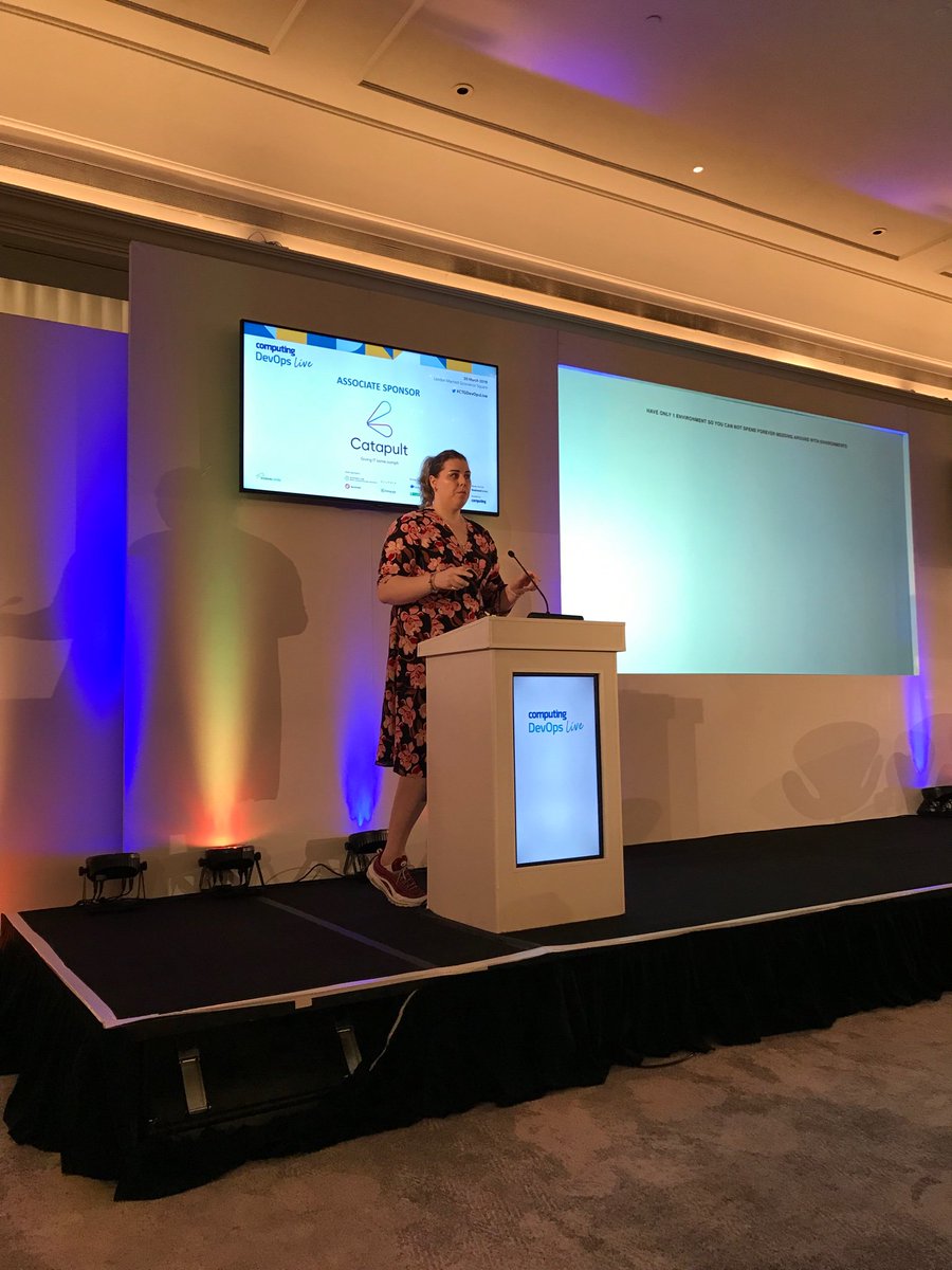 StuartSumner's tweet photo. The fantastic @auberryberry presenting at DevOps Live #CTGdevOpsLive https://t.co/YBQMNmGhfl