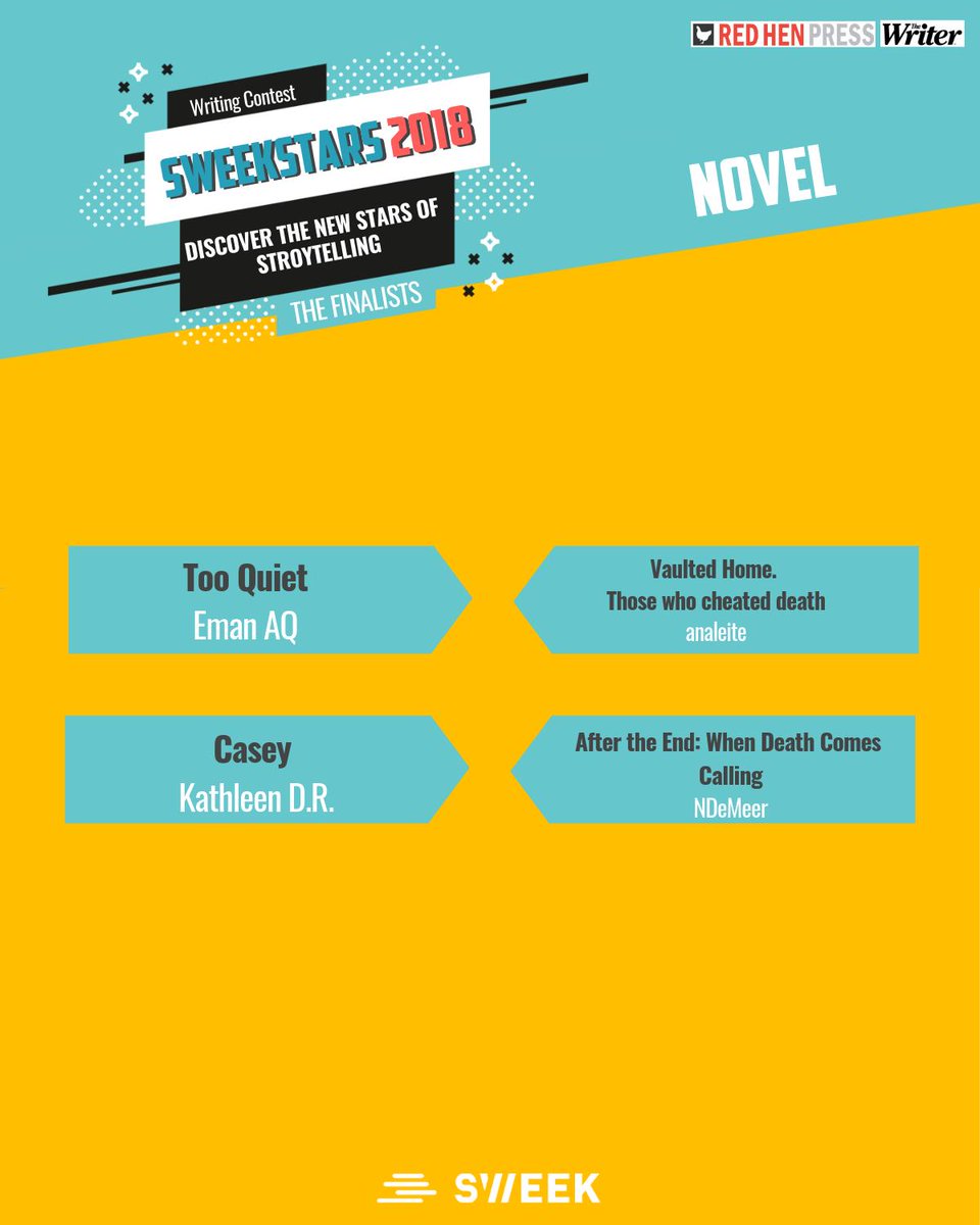 SweekStories's tweet photo. The results of the #Sweekstars2018 are finally here! ✨ Discover the new stars of story telling. It was a pleasure to read all of your stories and hoping to see more of you on #Sweek. 💛 https://t.co/zhmVflEC7j