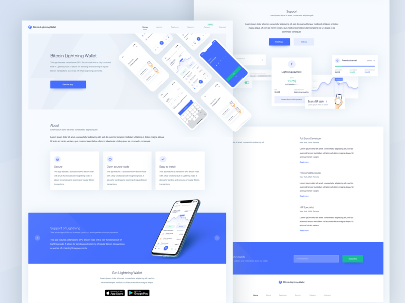 TrueFiEng's tweet photo. Hello crypto loversπ
Today, we would like to show you a landing page for Bitcoin lightning wallet β‘οΈwhich we posted recently.
more our blockchain designs here: https://t.co/18MkRVh3ah
#bitcoin #blockchain #cryptocurrency #dashboard #ethereum #ethworks #wallet https://t.co/joKPzMgpTO