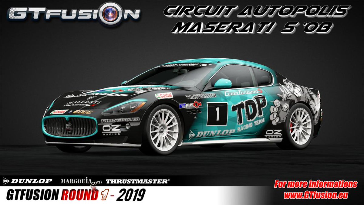 gtfusiongt's tweet photo. GTfusion Round 1 2019 Team TDP Livery #GTSport #granturismo #simracing #simracer #eSport #GTfusion #TDP #Alonen — with Maserati, Gran Turismo, Thrustmaster and TDP Racing Team. https://t.co/47VQBxNmGG