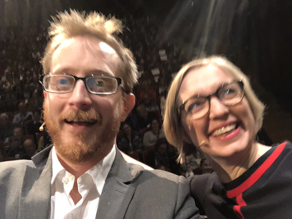 mortengoodwin's tweet photo. Utrolig morsomt å snakke på horisontkonferansen om kunstig intelligens.  Sara Sørheim er redd for kunstig intelligens #horisont https://t.co/LAbh0rDNUW