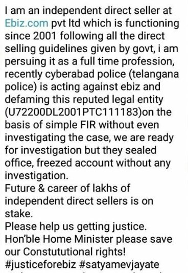Vikas93969967's tweet photo. @rsprasad hon'ble sir plzzz justice #justiceforebiz talengana police does not follow the rules.. https://t.co/TudevysgZW