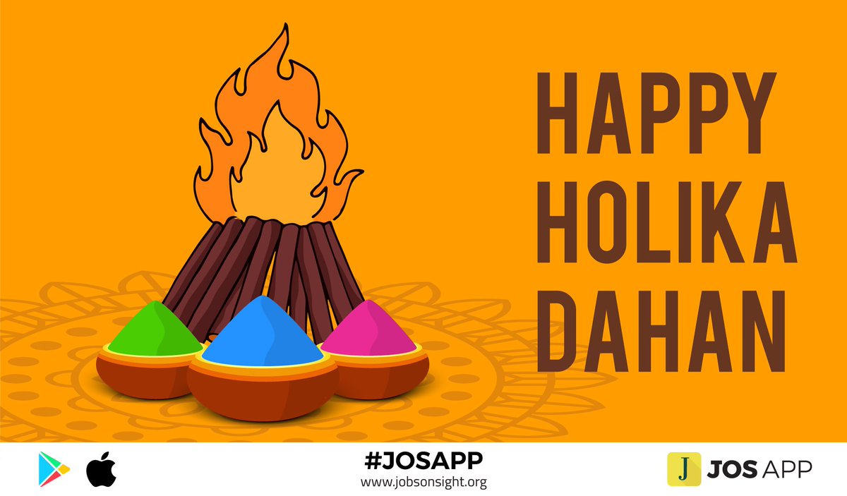jobsonsight's tweet photo. Letβs burn whatβs evil, depressing and sad with #Holika & Welcome new beginnings with open arms.
Happy Holika Dahan 2019!
#holikadahan #JOSAPP https://t.co/5djXTPMOvj