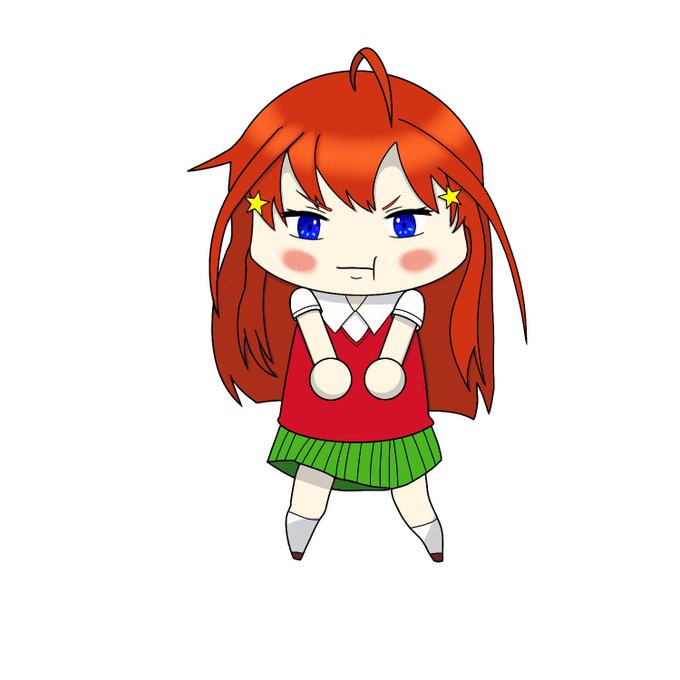 ムトゥーミさんがTwitterに投稿した中野五月(五等分の花嫁)のイラスト。