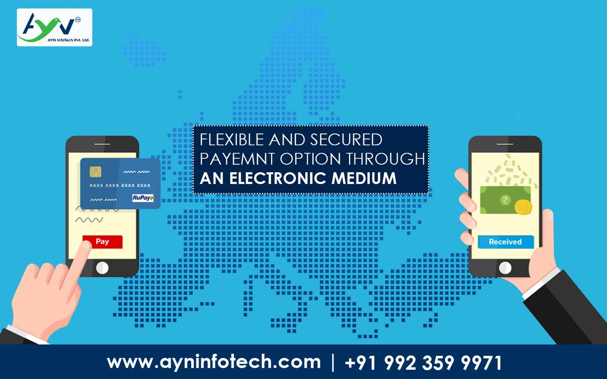 ayninfotech's tweet photo. Flexible and secured #payment option through an #electronicmedium
Trusting #digitization to send #electronicpayments rapidly and securely
#AYNInfotech
Get in touch:- https://t.co/4nspfzyQRi
Call now:- (020) 61939804 / 9923599971 https://t.co/7FCVkCwI3m