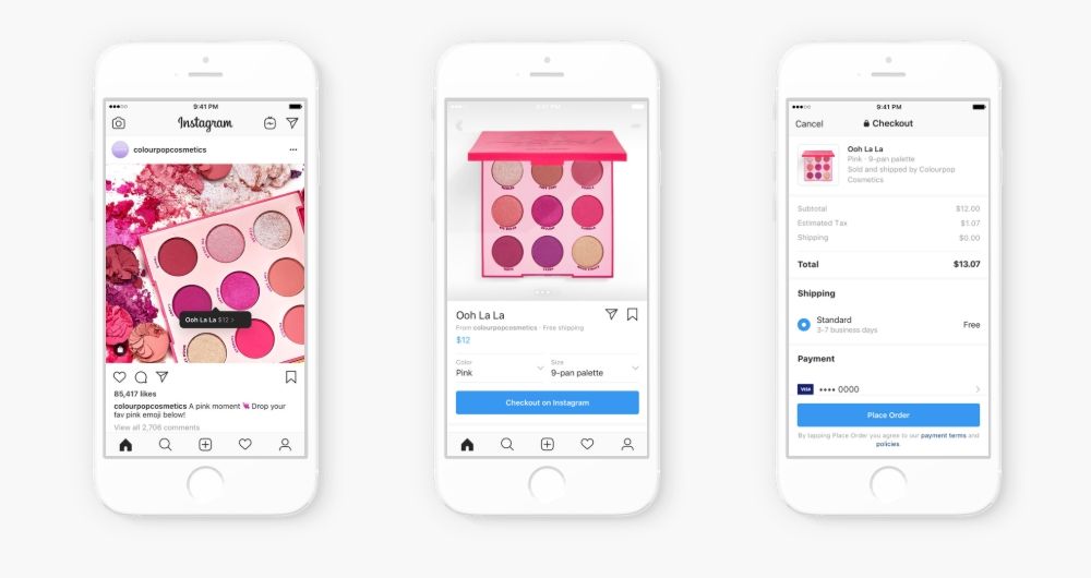 ChanPerco's tweet photo. #Instagram lance l'achat de produits sans quitter l'application.
Plus de 20 marques ont accès à la version bêta du paiement sur Instagram (Nike, Adidas, Dior, Uniqlo, Zara…) et la fonctionnalité n’est disponible qu’aux États-Unis via @BlogModerateur https://t.co/gS4rLdzoHt https://t.co/mf9WNrmKUm