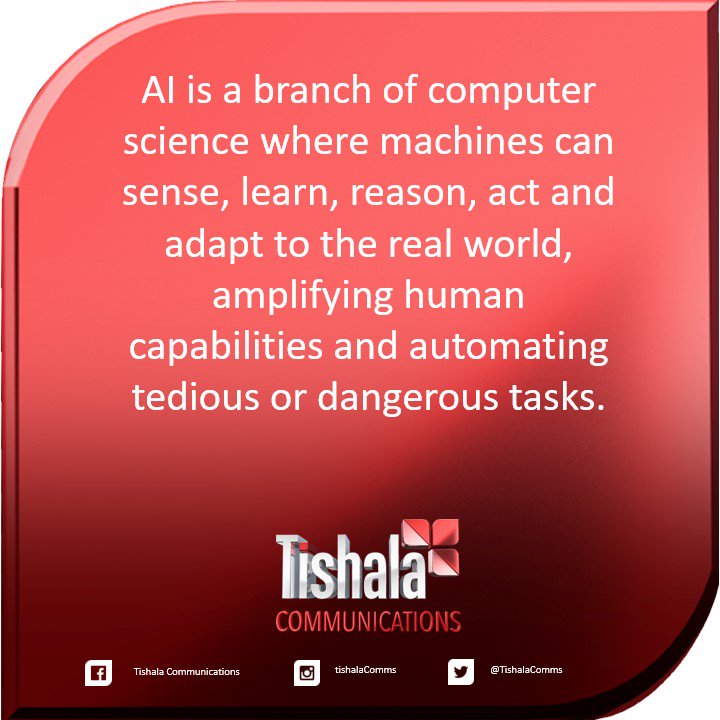 TishalaComms's tweet photo. The Power of #AI ... Amplifying human capabilities!
#Technology #CortexLogic https://t.co/su9rdn29ct
