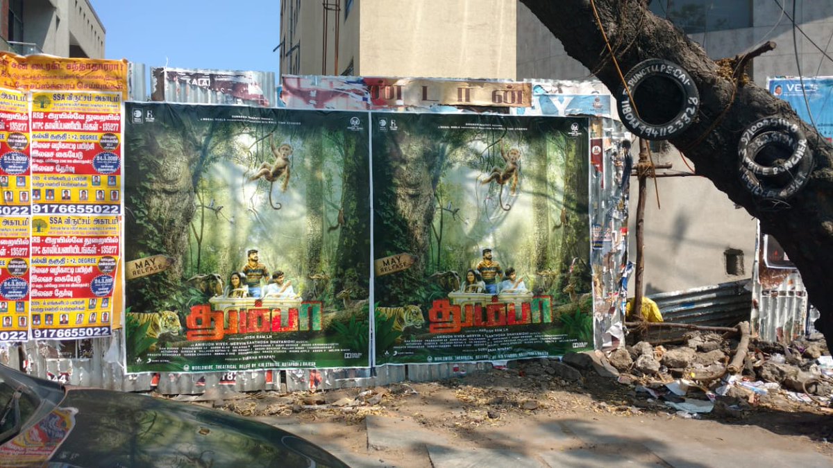 kjr_studios's tweet photo. Thumbaa Thumbaa #Thumbaa everywhere! 🐅 Have you noticed our posters around the city? 😁

#ThumbaaFirstLook @harishramlh @anirudhofficial @IamVivekSiva @MervinJSolomon @DhayaSandy @Darshan_Offl @ActDheena  @ikeerthipandian @RegalReels @rolltimestudios https://t.co/UEcxFN1TzJ