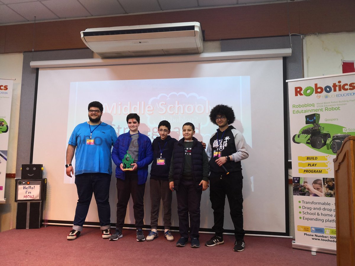 PhysicsRHHS's tweet photo. Closing Ceremony @MakassedSaida robotics competition #robotics #STEM #21st_century_skills https://t.co/S3XCmnFobn