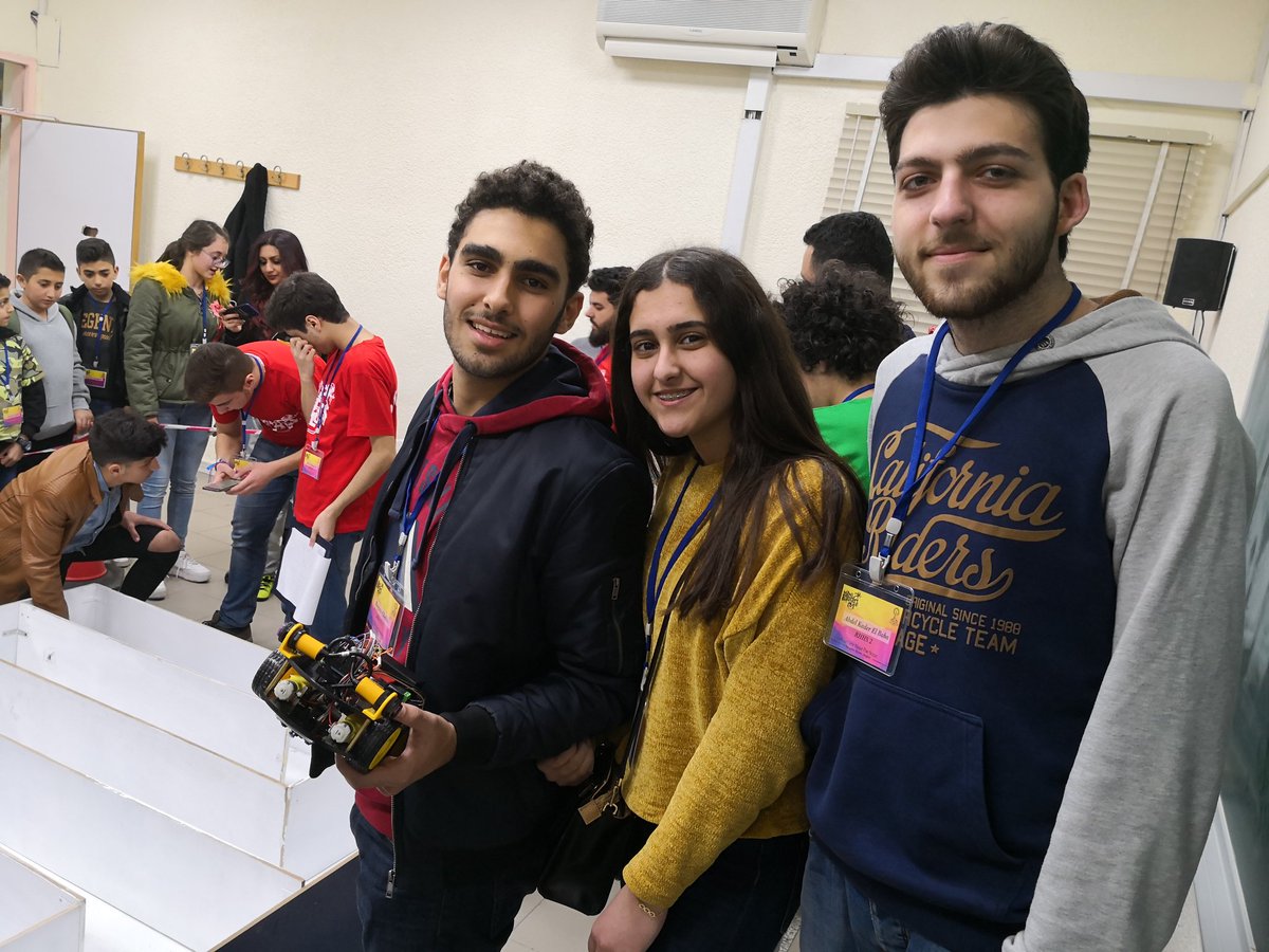 PhysicsRHHS's tweet photo. Robot game @MakassedSaida robotics competition #robotics #STEM #21st_century_skills https://t.co/h85dmZruL5
