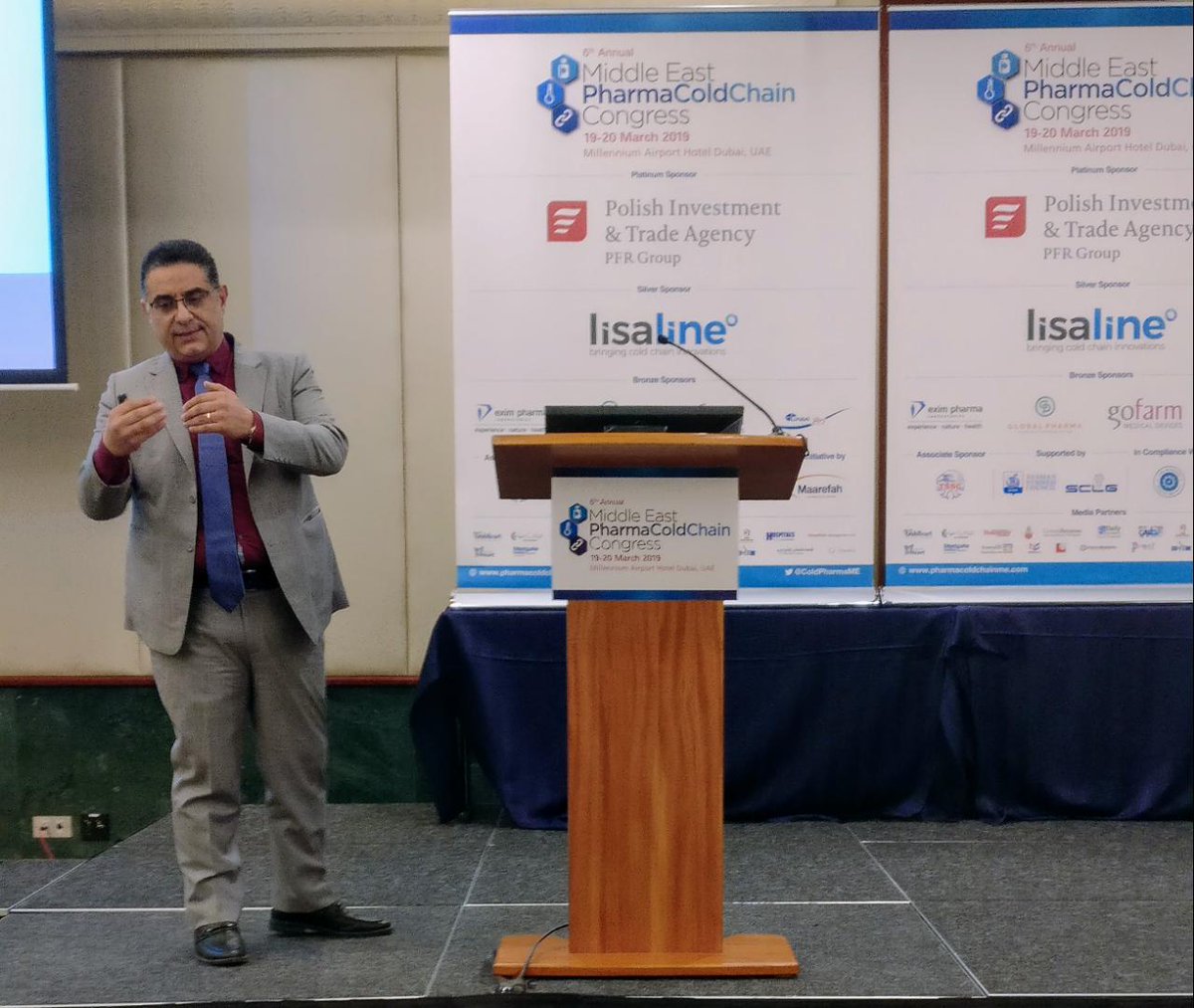 ColdPharmaME's tweet photo. Selecting the right forwarders, carriers and subcontractors for cold chain shipments in hot and emerging markets By Hassan Jamaleddine, BBA, CSCP, Head of Supply Chain, NewBridge Pharmaceuticals, UAE at 6th #Annual #Middle #East #Pharma #Cold #Chain #Congress https://t.co/RfrFYY41qy