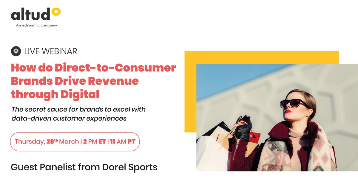 GoAltudo's tweet photo. In the age of Amazon, brands need to rethink not just their Marketing, but also their Retail models.

Join the conversation on our webinar- How do Direct-to-Consumer Brands Drive Revenue through Digital.

 Register here >> https://t.co/iIBilBdeAW
 #DirecttoConsumers #D2C https://t.co/3C7y17keos