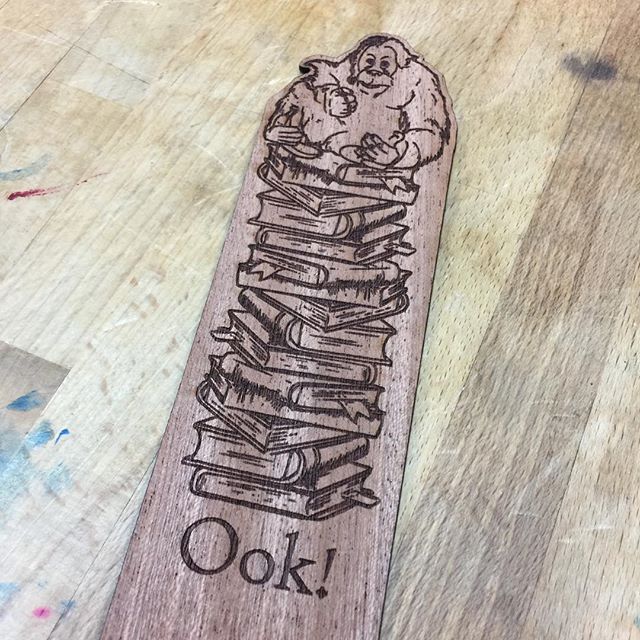 MakerLabNW's tweet photo. Laser engraved bookmark #makerlabnw #laserengraving #woodbookmark #bookmark #discworld #librarian #gnuterrypratchett https://t.co/vx1CBg4OZQ