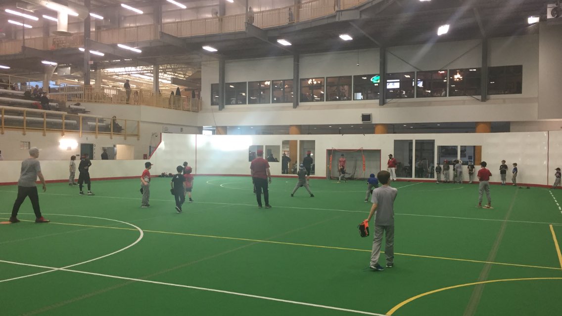 77coach77's tweet photo. Sun shining in on a wonderful night for some indoor Spring Camp baseball for @SAMBAplayball https://t.co/bPcuP0V8TU