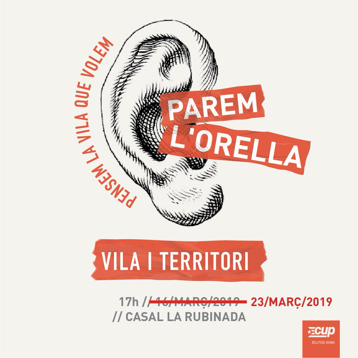 cupbellpuig's tweet photo. Aquest dissabte reprendrem el cicle d'assemblees obertes 👂Parem l'orella👂per parlar de VILA🏠 i TERRITORI🌄 amb l'objectiu de consensuar propostes referents a l'alimentació👩‍🌾 medi ambient🔄 energia🌞 mobilitat 🚲 habitatge🏡
✊Construim plegades la vila de i per a totes✊ https://t.co/ijRpGtYw9l