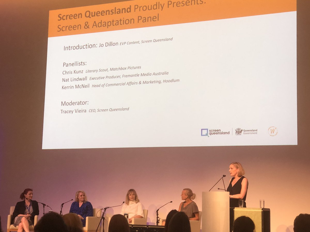 TarynBashford's tweet photo. Great session with screen professionals from Hoodlum, Fremantle and Matchbox. I got to pitch #TheHarperEffect to them this morning. #adaptable with @qldwriters and @ScreenQLD #bookstoscreen https://t.co/Hb81UyCaWj