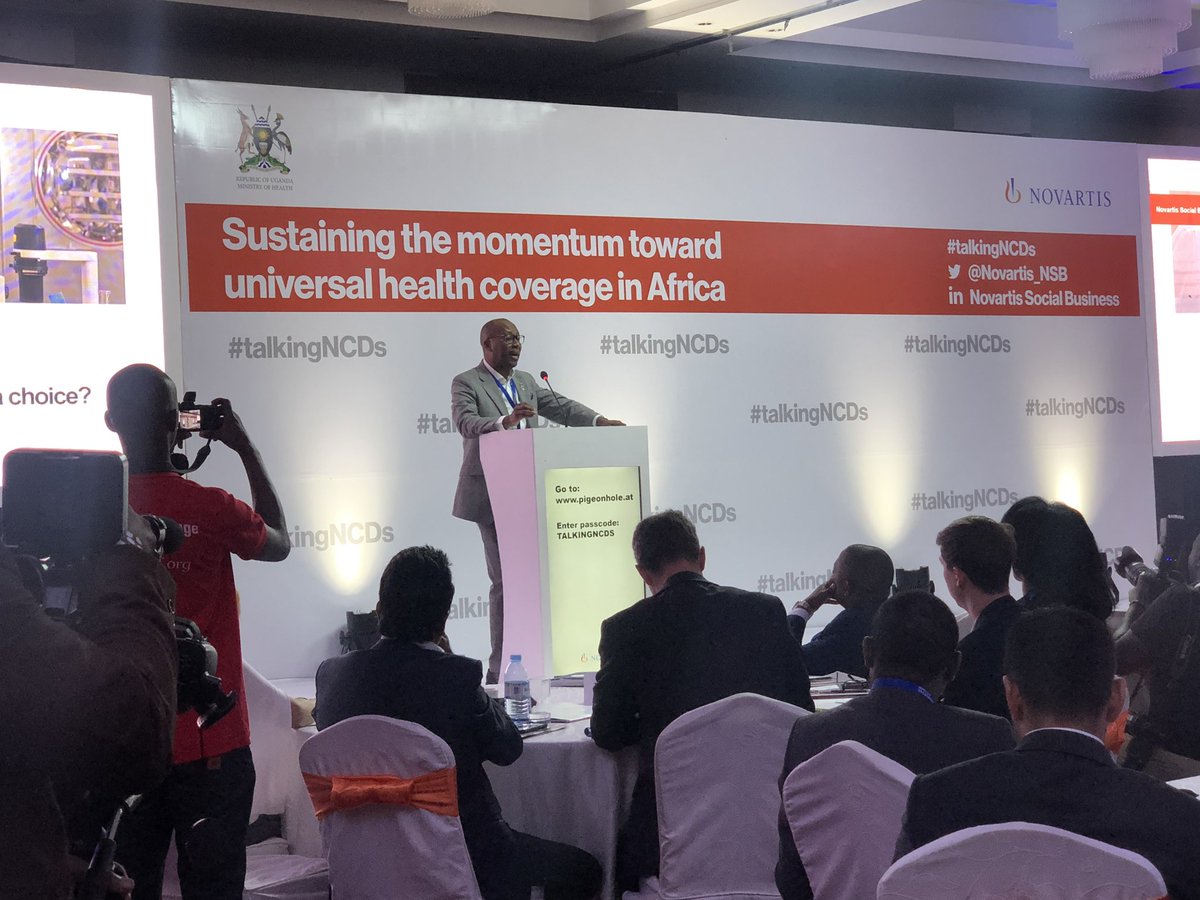 <a href="/MinofHealthUG/">Ministry of Health- Uganda</a> and @Novartis_NSB conducting a Stakeholders dialogue under theme “Sustaining the momentum towards Universal Health Coverage”
<a href="/daktari1/">Dr Githinji Gitahi, MBS</a>: Good enough health system is necessary to achieve Universal Health Coverage. Adequacy comes ahead of excellence. #talkingNCDs