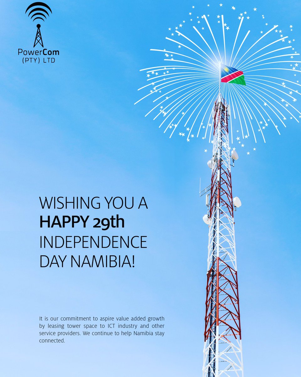 powercomna's tweet photo. HAPPY INDEPENDENCE DAY NAMIBIA #Celebrations#TwentyNineYears#Peace#Growth#InnovationForEveryone#Freedom#Namibia#Love https://t.co/7fXnhECHC1