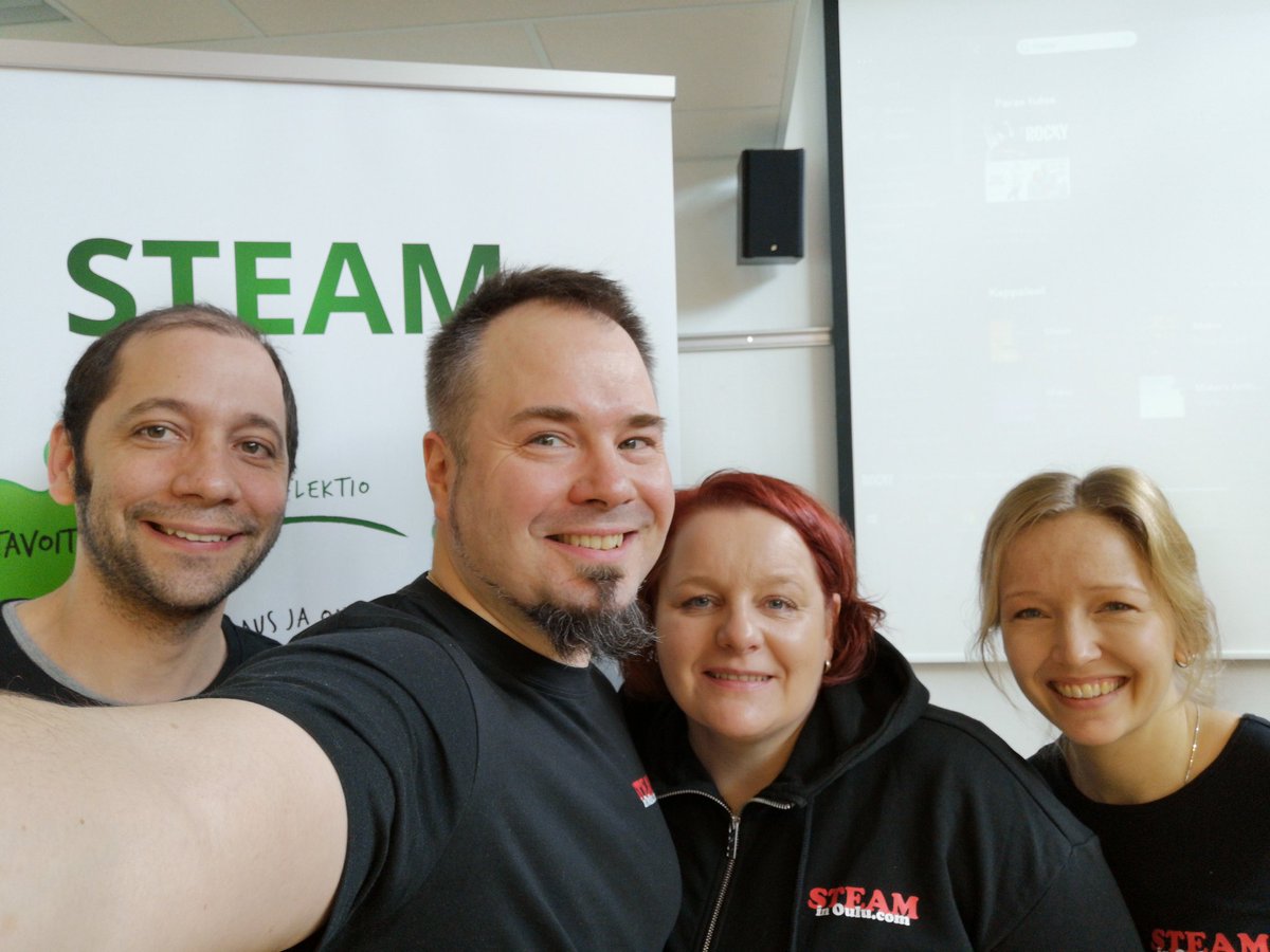 Kohta alkaa STEAM-opinpolku #workshop #itk2019 <a href="/KatiPitk/">Kati Pitkänen</a> <a href="/ivanmilara/">Iván Sánchez Milara</a> <a href="/PaulaVorne/">Paula Vorne</a>
