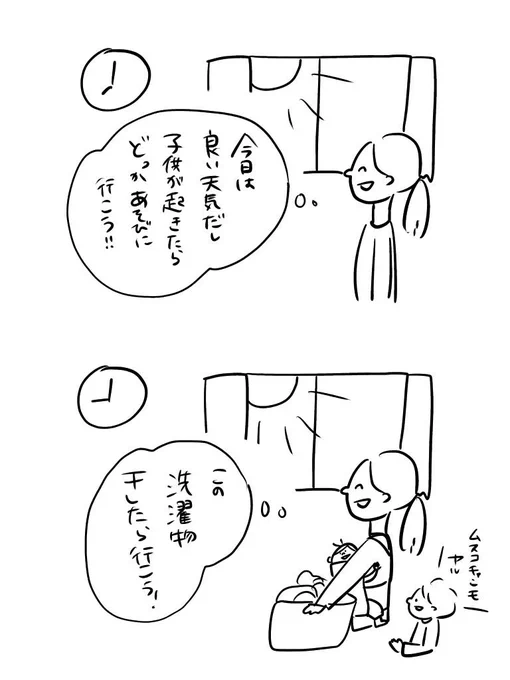 １週間に何日かはこんな日がある

#むぴーの絵日記 