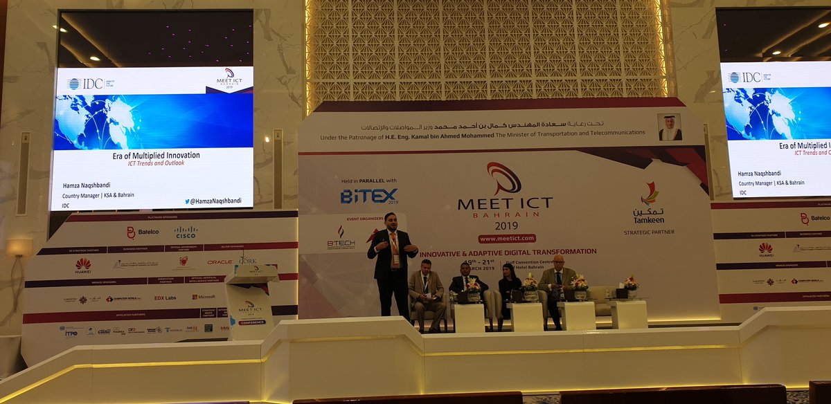 MohammedShibby's tweet photo. @HamzaNaqshbandi speaking about Era of multiplied Innovation in #MeetICTBahrain #Bitex
@IDCMEA https://t.co/Y9oq6g7Y6j